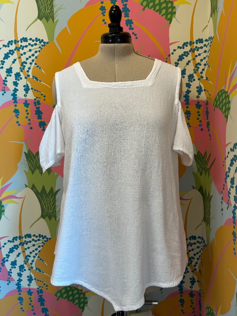NWOT Oh My Gauze! Dana Cotton Gauze Blouse in White Sz 3 (16+)